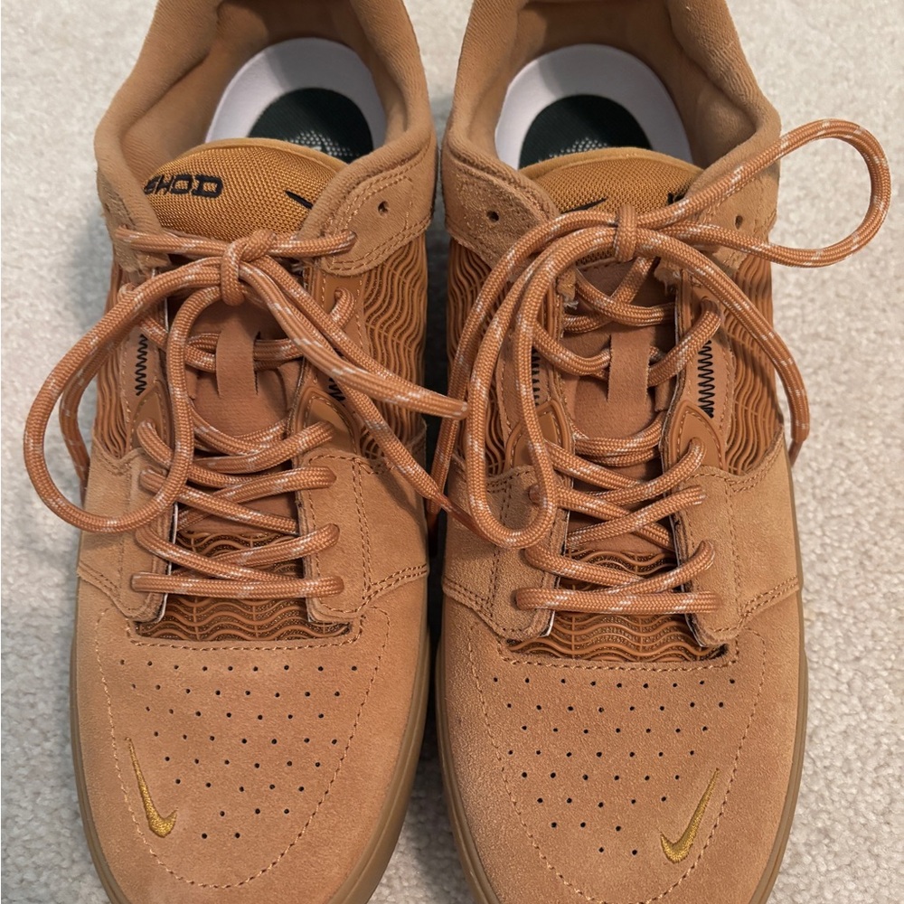 Nike ISHOD WAIR Tan Sneakers with Suede Finish and Breathable Design
